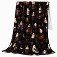 thumbnail image 2 of Ghost Pumpkin Scene Ghosts And Pumpkins Spooky Holiday Art Halloween Lovers Playful Harvest Motif Warm Flannel Blanket, Halloween Gift for Living Room and Family Room Home Decor, 2 of 7
