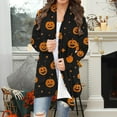 thumbnail image 2 of Feancey Plus Size Cardigans for Womens Halloween Vintage Print Coverups Holiday Casual Long Sleeve Open Front Cardigan Lightweight Kimonos Multicolor L, 2 of 8