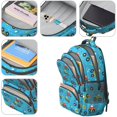 thumbnail image 4 of Monster Cartoon Truck Blue Pattern Cute School Backpack Bag with Padded Back and Adjustable Shoulder Straps 16.9 X 12.6 X 5.9 Inches, 4 of 5