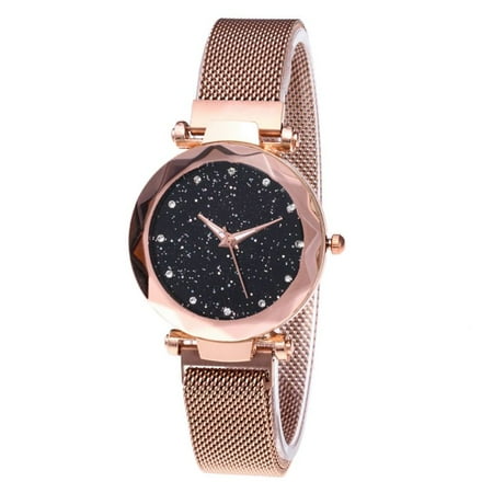 Classic Mesh Womens Watch - Women's Watch Fashion Prismatic Glass Scale Starry Sky Stainless Steel Bracelet Mesh Band Quartz Wrist Watch