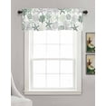 thumbnail image 3 of Sage Green Coastal Kitchen Valances for Windows Farmhouse Linen Window Valance Curtain for Living Room Window Treatment Grey Ocean Starfish Shell Seahorse Valance Rod Pocket Topper, 60 x 18 Inch, 3 of 6
