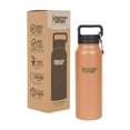 thumbnail image 4 of Healthy Human Stainless Steel Water Bottle | Double Walled Vacuum Insulated Water Thermos for Adults | Eco-Friendly Travel Bottles with Leak Proof Lid (Peach, 21 oz/ 621 ML), 4 of 5