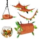 thumbnail image 2 of Juego de 5 hamacas para hámster, pequeños animales, cama cálida colgante, jaula, nido, accesorios, jaula, juguete, túnel colgante de hojas y columpio, planeador para hámster, juego para, 2 of 8