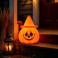 thumbnail image 5 of CSEONE Halloween Night Lights, Halloween Pumpkin Night Light with Witch Hat, Cute Led Lamp Silicone Pumpkin Lights, Spooky Face Decorative Lights for Halloween Party Table Indoor Outdoor, B, 5 of 8