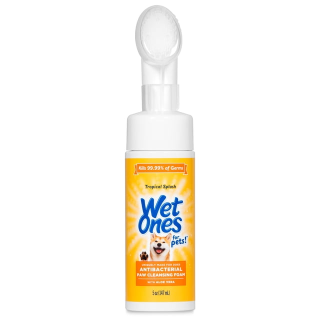 Espuma limpiadora de patas de perro Wet Ones para mascotas, antibacteriana