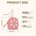 thumbnail image 2 of Uxcell Mini Backpack Keychain for Women, Cute Flower Rhinestone Pendant Bag PU Leather Pink, 2 of 7