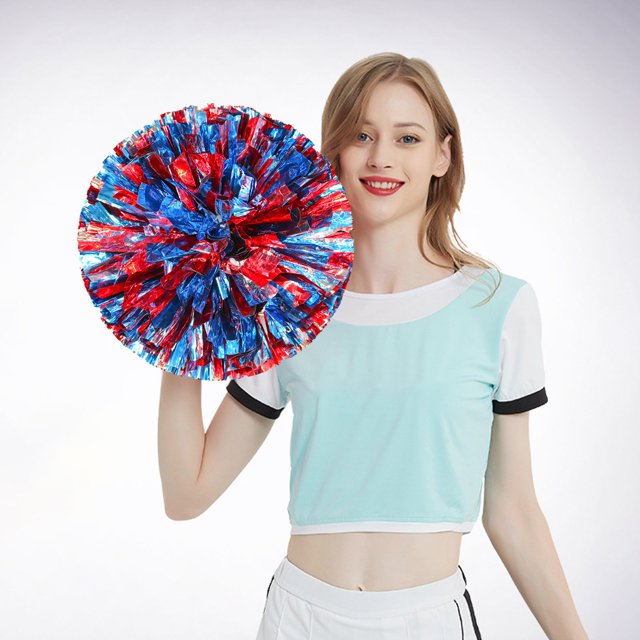 2PCS Cheerleading Handheld Colorful Flowers Sports Activities Performance Cheering Supplies Colorful Lightweight Finger Ring Buckle Design Off Party Dresses for Women Sexy Divorce Party Decorations