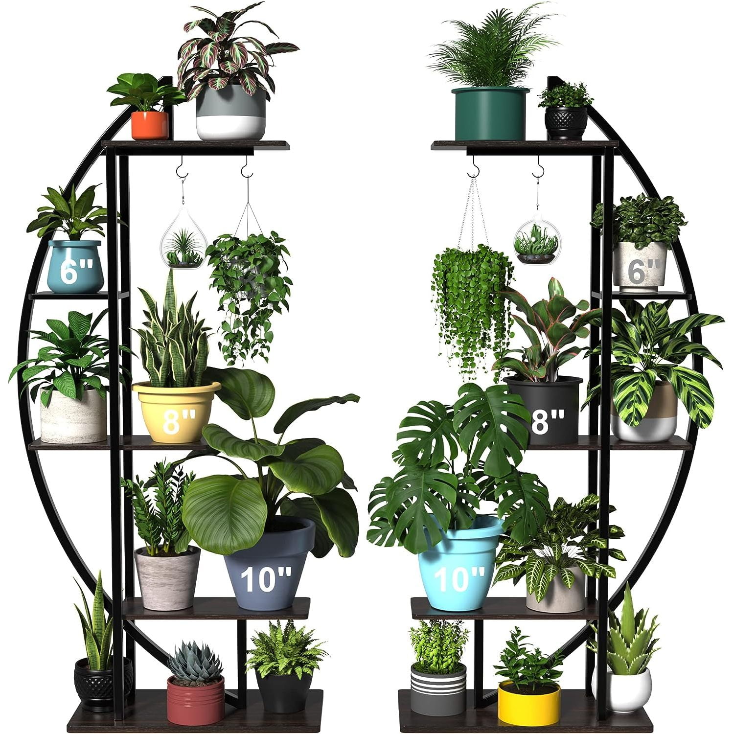 Tall Plant Stand Large Plant Shelf Indoor 71" Metal flower rack with
