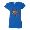 thumbnail image 3 of Colorful Neon Be Brave Dreamcatcher | Dean Russo Art Pop Culture Women's Standard V-Neck Tee, Royal, Small, 3 of 6
