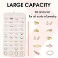 thumbnail image 6 of HOMEIORA 1 Pack Hanging Jewelry Organizer for Closet with Swiveling Hanger, 80 Clear Pockets Jewelry Organizer Hanging for Jewelries, Earrings, Accessories, Gray, 6 of 6