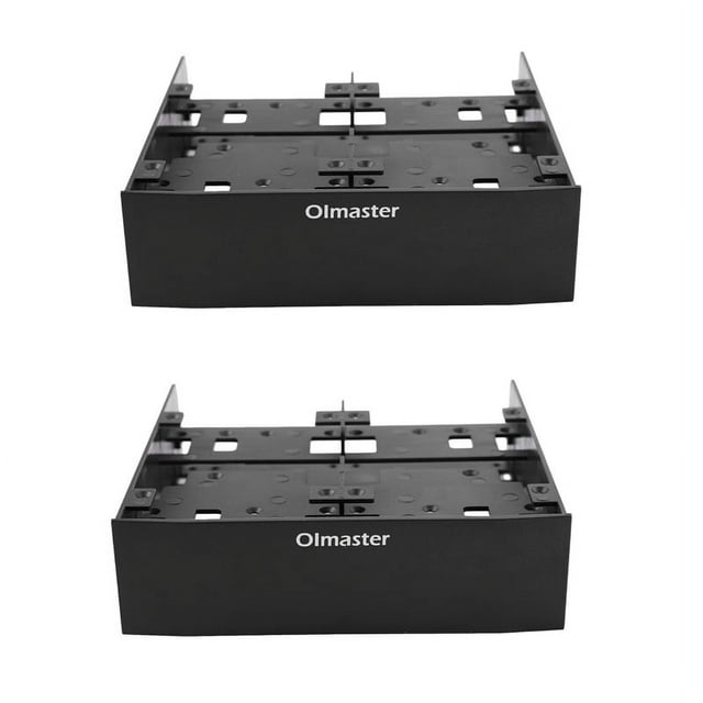 2X Support de Conversion de Disque Dur Standard 5.25 Pouces avec Vis de Montage HDD 2.5 Pouces / 3.5 Pouces