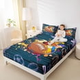 thumbnail image 4 of Homewish Rugby Basketball Sport Full Size Sheets,Watercolor Splashing Ink Bed Sheets,Brown Deepblue Sheet Sets For Boys Kids,Microfiber Bedroom Decor,4 Pieces, 4 of 7