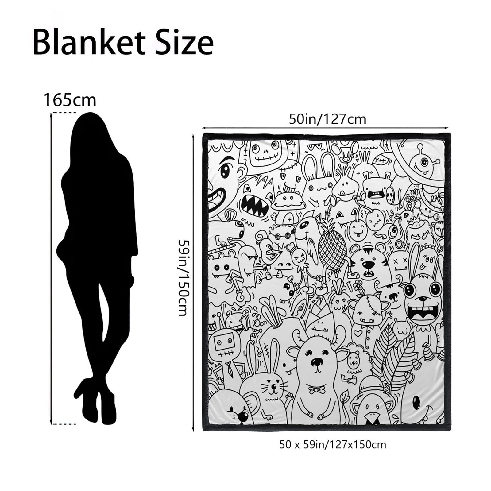 Adult DIY Coloring Mat Set with 25 Markers, Custom Blanket Craft Kit for Art Projects and Home Decor