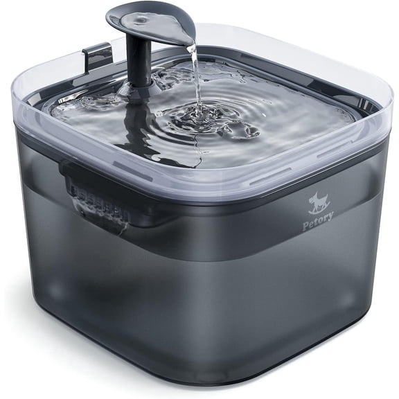Petory Automatic 2.2L BPA-Free Cat Water Fountain with Replacement Filters & 2 Flow Modes