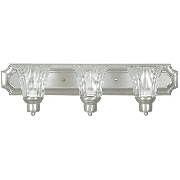 Sunset Lighting F3573-53 Vanity with Prismatic Clear Glass, Satin Nickel Finish