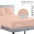 thumbnail image 3 of SGI Bedding 600 TC Egyptian Cotton Bed Sheet Set - Twin Size Sheets 600 Count Sheets for Twin Size Bed - Soft, Durable Sheets Cotton Sheets in 600 TC 18" Deep Peach, 3 of 8