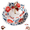 Red, variant on Ceramic Tea Umbrella Diffuser, Chinese Blue & White Porcelain Loose Leaf Tea Infuser with Rotating Design, Traditional Tea Filter for Coffee
