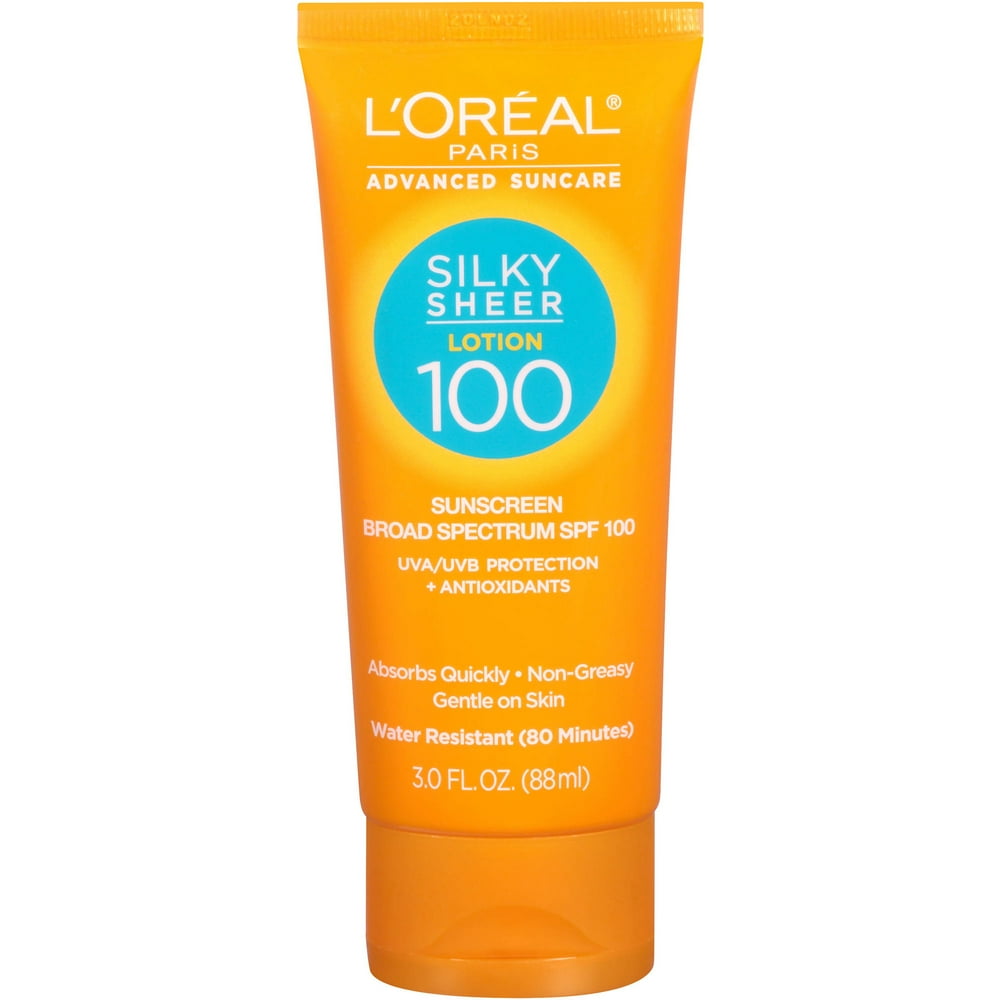 L'Oreal Paris Advanced Suncare Silky Sheer Lotion Sunscreen, SPF 100, 3