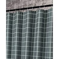 thumbnail image 3 of Textured Fabric Shower Curtains 72 Inches by 72 Inches, Dark Grey Checkered Printed Bathroom Curtains Machine Washable, 3 of 5