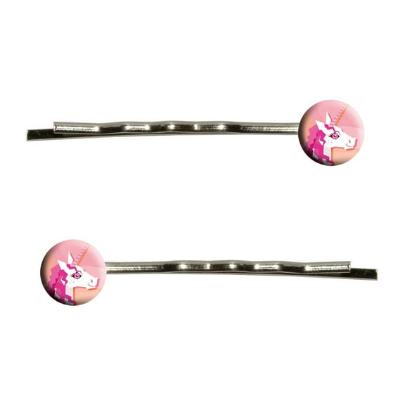 Geometric Unicorn Pink - Fantasy Bobby Pin Hair Clips