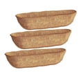 thumbnail image 1 of 30 Inch 3 Pack Trough Liners, Coconut Coir Fiber for Wall Basket , Window Box Liners, Garden Planter Baskets, 1 of 5