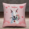 thumbnail image 2 of Happy Valentine's Day Bull Terrier holding flowers Pillowcase Double Sided Bully Dog Lovers Gifts Idea Pillow Case Covers - 3005, 2 of 3