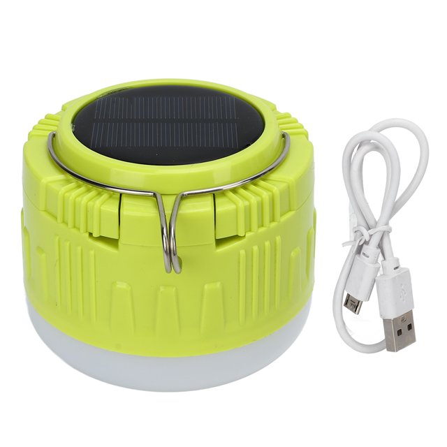 Linterna solar de la lámpara de la tienda de la bombilla del LED que acampa recargable con el amarillo del gancho para al aire libre
