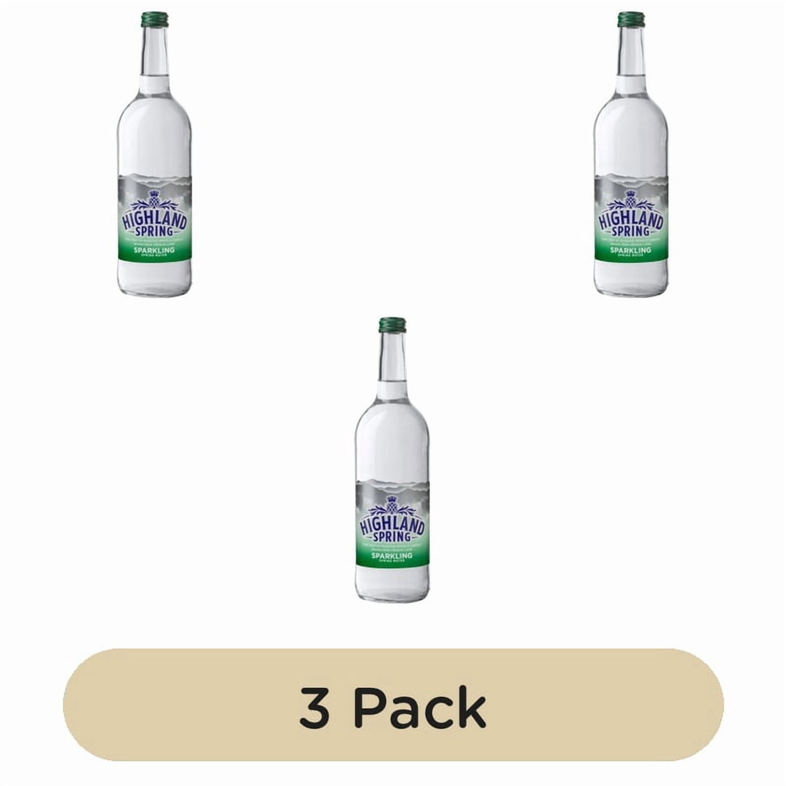 Highland Spring Sparkling Water Glass 750ml, British Import (Pack of 3)