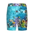 thumbnail image 4 of Rocae Corals and Tropical Fish for Men's Soft Sleep Pajama Shorts, Waistband and Pockets, 4 of 9