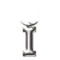 thumbnail image 2 of Solid Metal Initial Keyring - I, 2 of 3