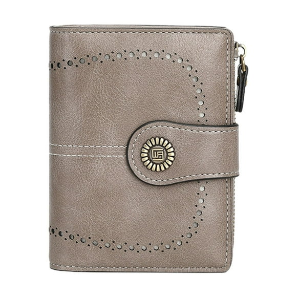 Cartera jinwen tarjetero bloqueo compacto para viajes gris