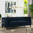 thumbnail image 4 of Jack 84" Tufted Tuxedo Sofa Double Cushion Cloud White Performance Velvet, 4 of 11