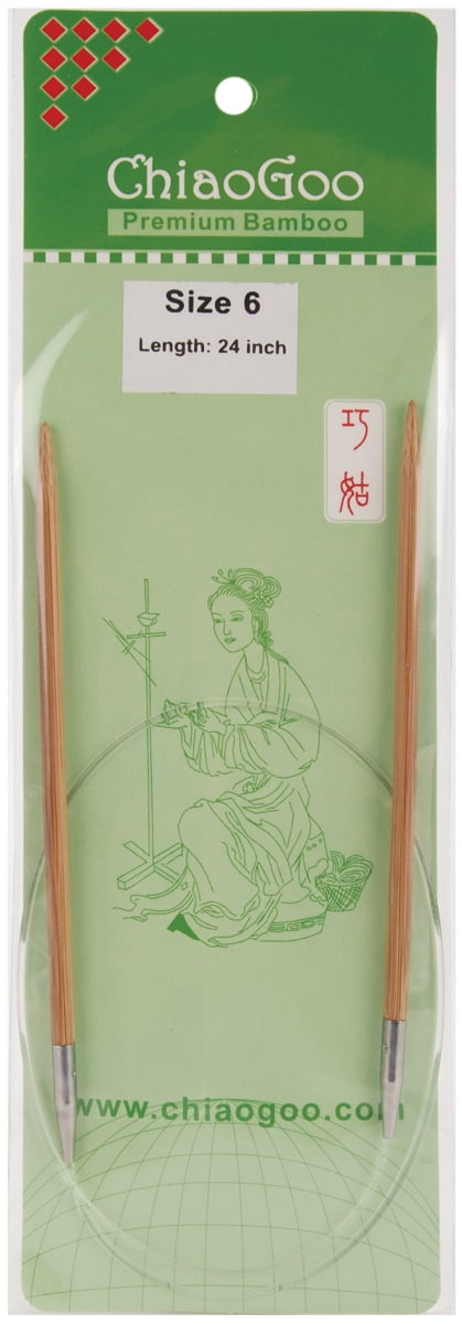 Bamboo Circular Knitting Needles 24'-Size 6/4mm