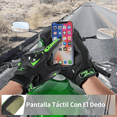 thumbnail image 2 of Guantes Protección Para Moto Pantalla Táctil Antideslizante Negro/Verde  talla M, 2 of 5