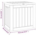 thumbnail image 4 of vidaXL Garden Storage Box Grey 55.5x43x53 cm Polypropylene, 4 of 5