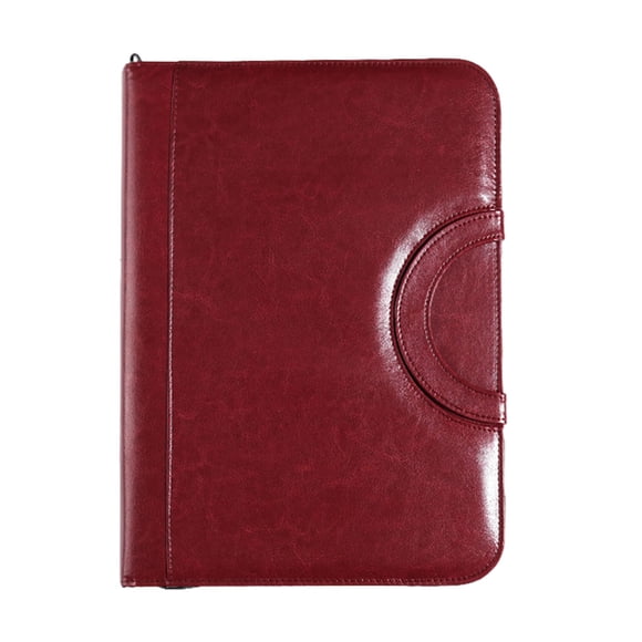 Carpeta elegante de PU Injueey con asas para tarjetas de crédito y efectivo Rojo marrón