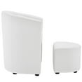 thumbnail image 4 of Modway Divulge Modern Faux Leather Armchair and Ottoman in White, 4 of 5