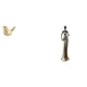 thumbnail image 1 of Figura de pájaro de resina, figura de pájaro, estatua de escritorio, escultura de dama tribal con mano de obra fina, textura suave, adecuada para ofic, 1 of 8