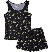 MyFav Women's Pajamas Set Cute Tank and Shorts Set Soft PJS Sleepwear Loungewear,S