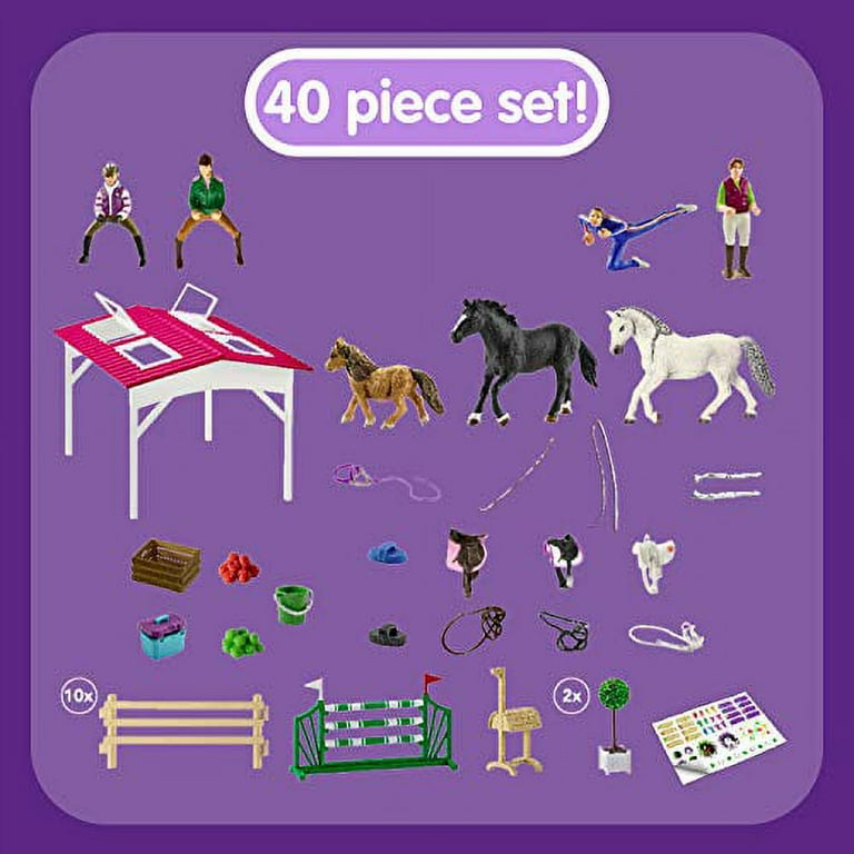 Schleich Horse Club Riding School Horse Toy Playset with 3 Horses, 3 Riders & Vaulting Instructor Doll, 41 Pieces, 10 Schleich Horse Club Riding School Horse Toy Playset with 3 Horses, 3 Riders & Vaulting Instructor Doll, 41 Pieces, 10
