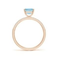 thumbnail image 2 of Angara Natural 1.35 Ct. Aquamarine with Diamond Classic Ring in 14K Rose Gold for Women (Ring Size: 11.5), 2 of 9