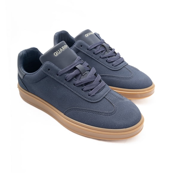 Tenis Sneakers Con Acabado De Gamuza Y Suela De Goma Para Hombre