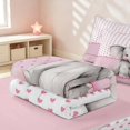thumbnail image 5 of Erosebridal Kawaii Elephant Zipper Twin Comforter Sets with Fitted Sheet and 2 Pillowcases for Girls, Cartoon Animal Zipper Bedding Set, Pink Reversible, 5 of 7
