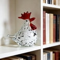 ANXPTIME Glass Figurine Handmade Colored Glaze Rooster Decors Gift Home ...