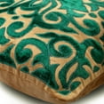 thumbnail image 3 of Euro Pillow Shams, Decorative Peacock Green Euro Pillow Shams 26x26 inch (65x65 cm), Velvet Euro Sham Covers, Abstract, Moroccan European Sham&nbsp;Pillow Covers - Loyal To Peacock Green, 3 of 3