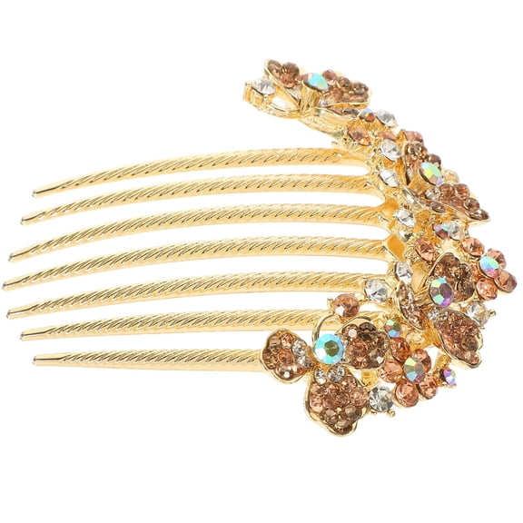 Toyvian Hair Styling Comb Hairpin Comb Decorative Rhinestone for Women 1Set