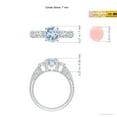 thumbnail image 4 of ANGARA Natural Three Stone Round 1.12 ct Aquamarine and Diamond Ring in 14K White Gold for Women (Size-7mm) | March Birthstone, Birthday, Anniversary, Jewelry Gift for Women | Natural Aquamarine Ring, 4 of 9