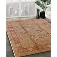 thumbnail image 2 of Ahgly Company Indoor Round Mid-Century Modern Brown Sand Brown Oriental Area Rugs, 3' Round, 2 of 6
