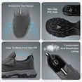 thumbnail image 4 of Fittington Slip on Shoes for Men Hiking Walking Shoes Trekking Loafer with Arch Support, Dark Gray-Size 13, 4 of 11