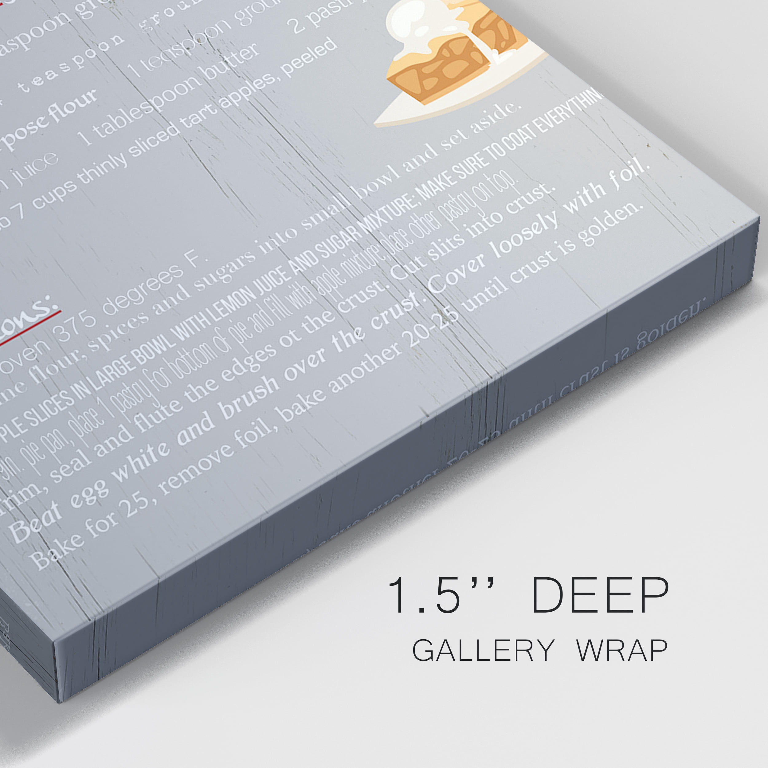 Apple Pie - Premium Gallery Wrapped Canvas - Ready to Hang Set of 2 - 40 x 40 Each